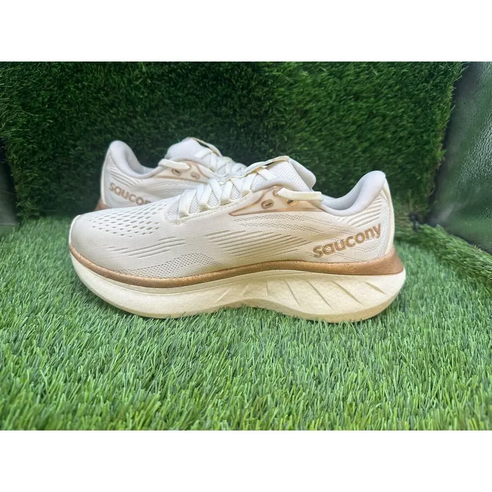 Saucony Ride 18 S11000-104 Athletic Sneaker Women's 7 Beige Mesh Jogging Running